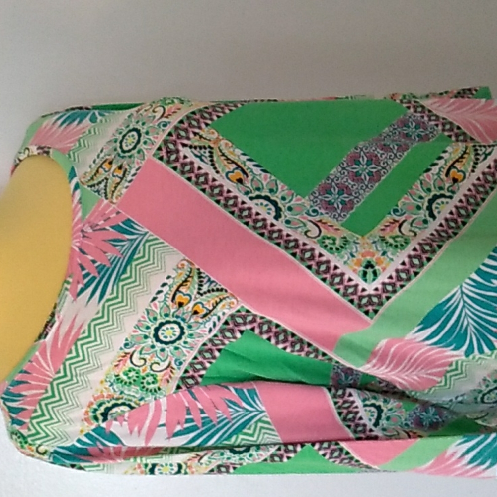 Ruby Rd. Green Multi Color Top Large - Picture 4 of 7